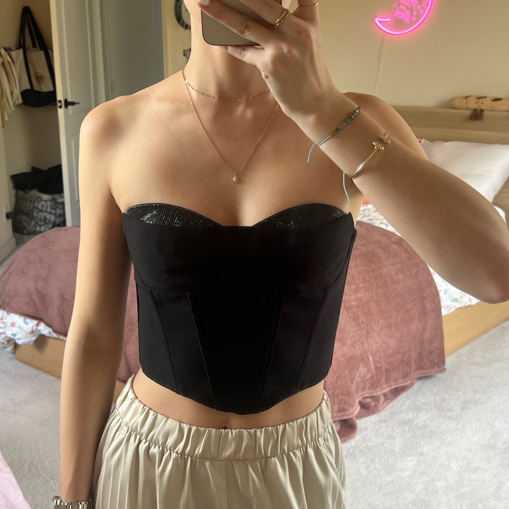 ASTR The Label Strapless Bustier/Corset Top